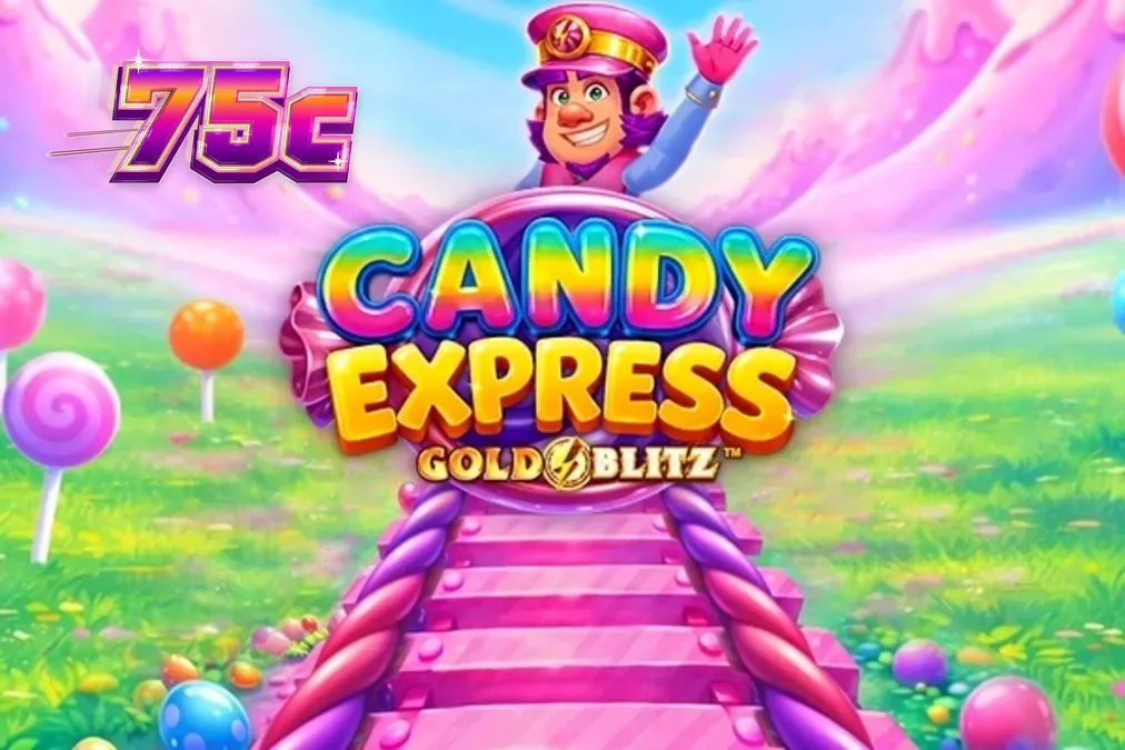 Interface do jogo Candy Express Gold Blitz em um dispositivo móvel